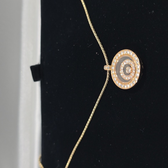 ✅ CHOPARD Happy Diamonds 18K Yellow Gold Pendant + 18K Chain ⭐ A Classic Chopard - Picture 16 of 17